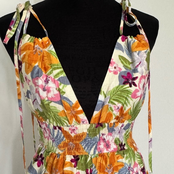 Lulus Paradise Perfect Cream Floral Tie-Strap Wide-Leg Jumpsuit - Picture 7 of 16